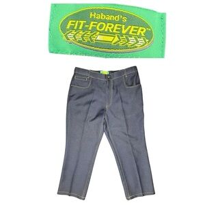~ Mint! Vintage HABAND FIT Forever Fit Mens Blue Denim Jeans... Size W34- …